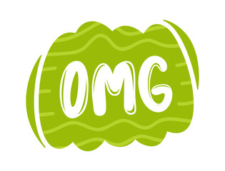 OMG text message speech bubble