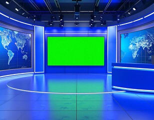 Modern news studio