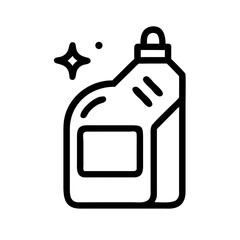 Obraz premium Bottle of cleaning liquid with sparkling effect in minimal style 