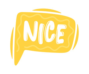 Nice text doodle speech bubble