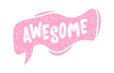 Awesome exclamation speech bubble cartoon