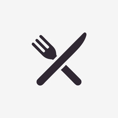 Fork and Knife Icon: Restaurant Menu Symbol