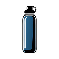 Dark Blue Reusable Water Bottle, Hydration Bottle, Sports Bottle