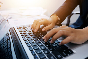 Team of business people working together in the meeting room office,
teamwork background charts and graphs banner, double exposure successful teamwork,business planning concept.