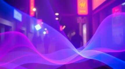 Abstract nighttime urban light patterns