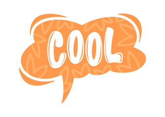 Cool message speech bubble cartoon