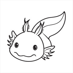 Cute and Curious Axolotl – Underwater Wonder of Nature