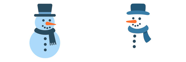 Creative snowmen with hats and scarves in a winter setting showcasing playful designs and colors