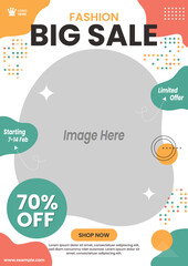 Modern Fashion Sale Flyer Template for Big Discounts