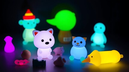 Glowing Animal Night Lights Gleam Together