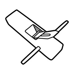 back view of wood planer tool simple