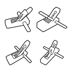 pictures of four simple non-electric wood planers