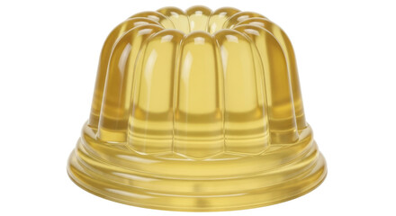 Isolated Yellow Gelatin Dessert