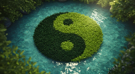 Yin yang symbol of balance in nature