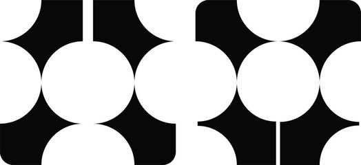 Abstract black and white geometric pattern design