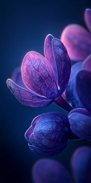 Mysterious Enchantment of Blossoming Lilacs with Celestial Allure in Dark Artistic Photography