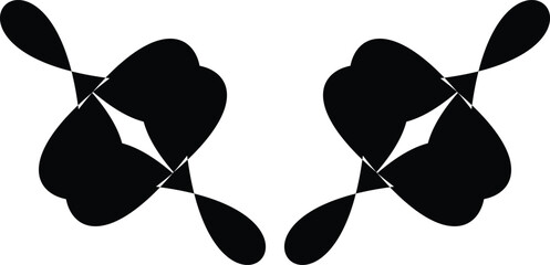 Abstract black and white geometric design pattern