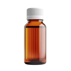 Amber bottle medicine liquid homeopathy herbal aroma brown wellness on transparent background