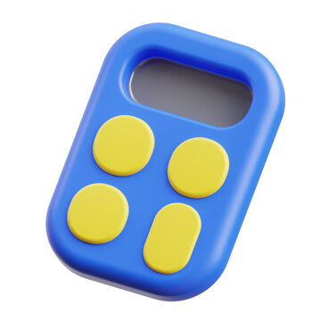 Calculator 3d icon isolated White Background 3d rendering