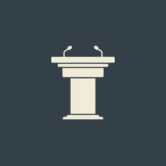 Podium Lectern flat icon