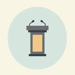 Podium Lectern flat icon