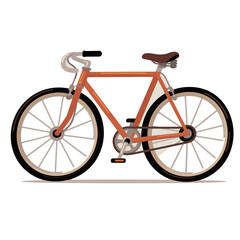 Bicycle vector image editable showing a modern fixed gear bike, suitable for urban lifestyle posters, cycling infographics, or trendy transport design.