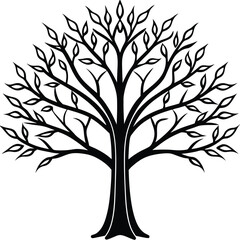 Obraz premium tree silhouette isolated on white