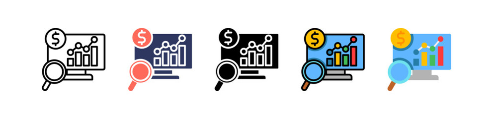 Market Analysis multiple icon