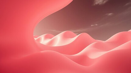 Abstract pink landscape design