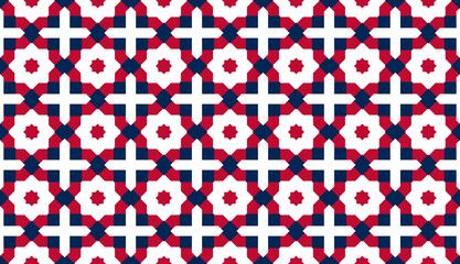 Modern Patriotic Pattern Seamlessly Designed in the Style of the American Flag, Ideal for Posters, Wallpapers, Social Media Graphics, and National Day Themes