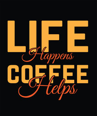 Coffee Typography t-shirt design