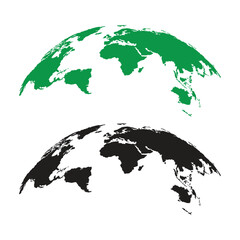 Naklejka premium World Map Icon Vector Design. 