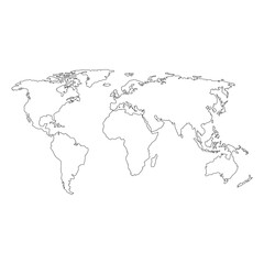 World Map Icon Vector Design. 