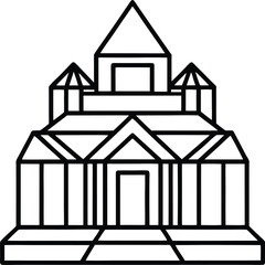 Geometric Temple Architecture Design