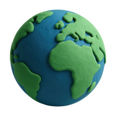 PNG Clay globe earth model