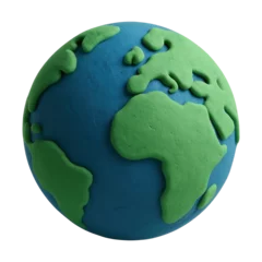 Gordijnen PNG Clay globe earth model © Rawpixel.com