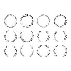 Wreaths Icon Set Vector Design.