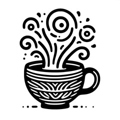 Tea Cup with Steam SVG