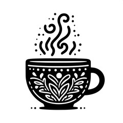 Tea Cup with Steam SVG
