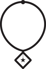 Minimal Necklace Vector Icon for Modern Jewelry Illustrations and Design.
