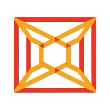 Anamorphic Frame Requiring Angled Viewing