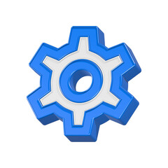 gear setting icon 3d rendering