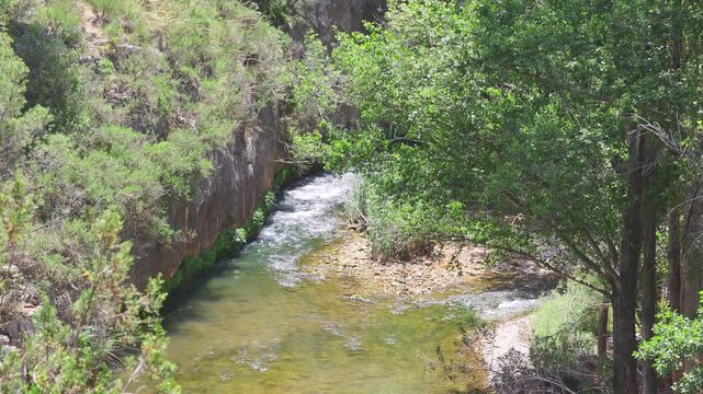Beautiful Turia river valley and canyon in Chulilla. Chulilla, Valencian Community, Spain.