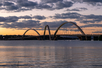 JK bridge in Brasilia at night