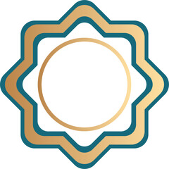 Gold accent Islamic ornament border