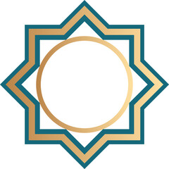 Vintage Islamic frame with gold