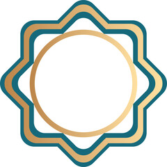 Islamic art gold frame layout
