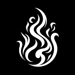 Fototapeta premium Flame with Smoke Trail SVG