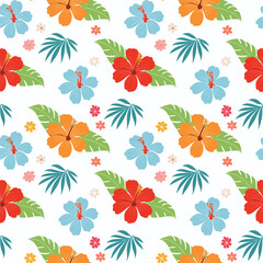 Vibrant Hibiscus and Tropical Floral Arrangement