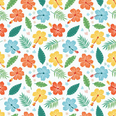 Colorful Tropical Floral Pattern